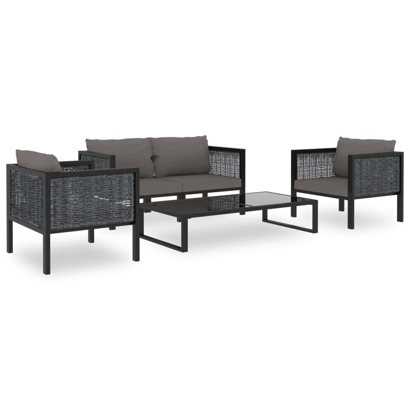 Chaise longue avec coussins 5 pièces Dubin