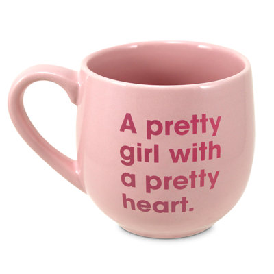 Mug Pink Pretty Girl Pretty Heart 18Oz