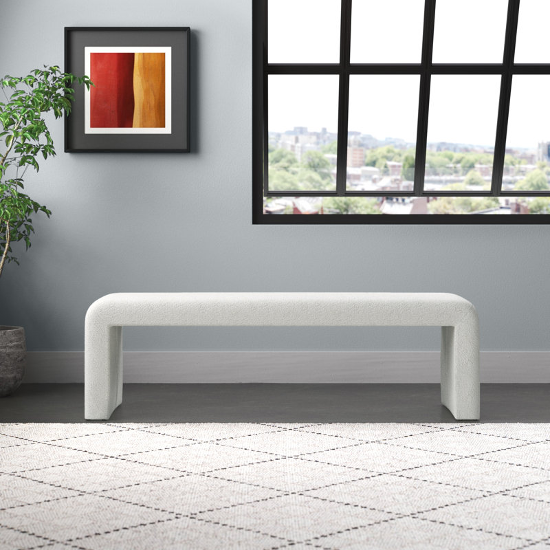 Axle Polyester Blend Upholstered Bench