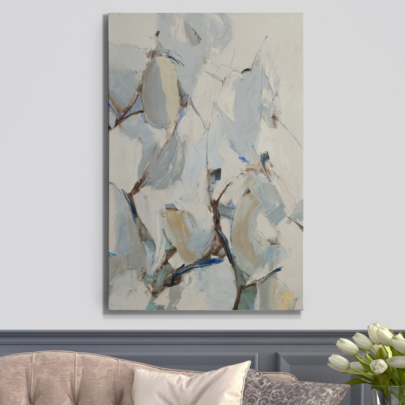 Vent et poirier - reproduction d'art sur toile tendue, H 40 po x l 30 po x P 1 po