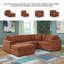 Canapé modulaire 4 pièces avec méridienne Depew-522014276-522014298