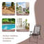 Ensemble de 4 chaises de patio pliantes en toile