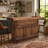 Solid Wood Bar with Iron Footrail-546489527