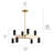 8 - Light Steel Dimmable Tiered Chandelier-967459729