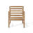 Outdoor Acacia Wood Club Chairs, 2-Pcs Set