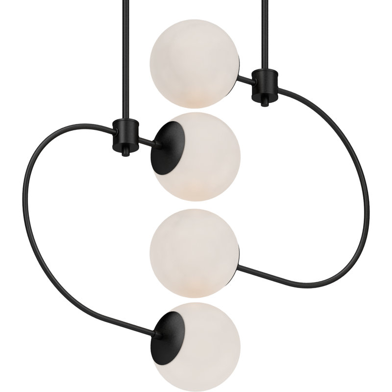 Lustre d'intérieur 4 lumières en bronze de fonderie Aydree Corrigan Studio® 2064-65 Lawrence