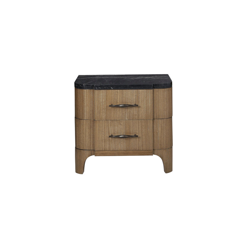 2 Drawer Nightstand (Stone Top)