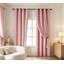 Ensemble de 2 rideaux occultants roses à double couche avec superposition de voilage, rideaux obscurcissant avec œillets pour le salon de la chambre à coucher