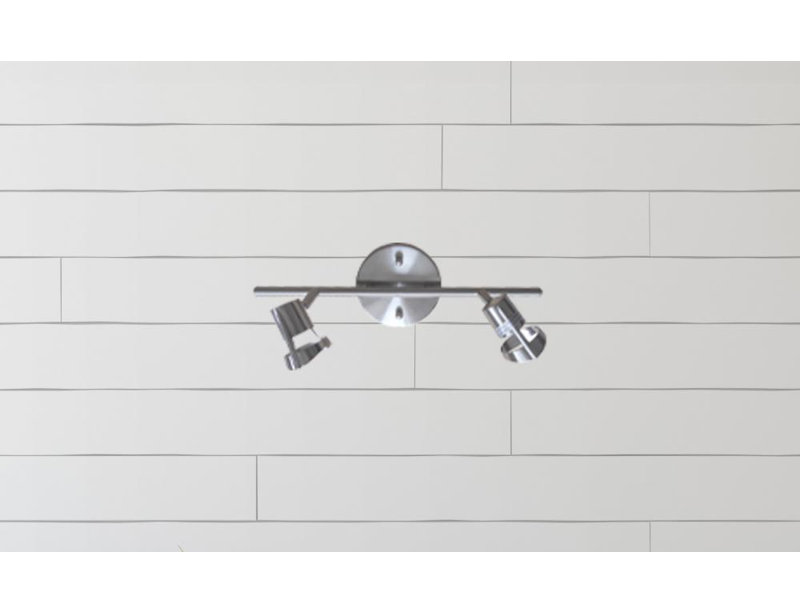 Charles 16 in. 2 -Light Fixed Track Kit with and