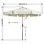Parasol de marché Holmquist avec cantonnière festonnée, inclinaison et relevage-303353553-377547165