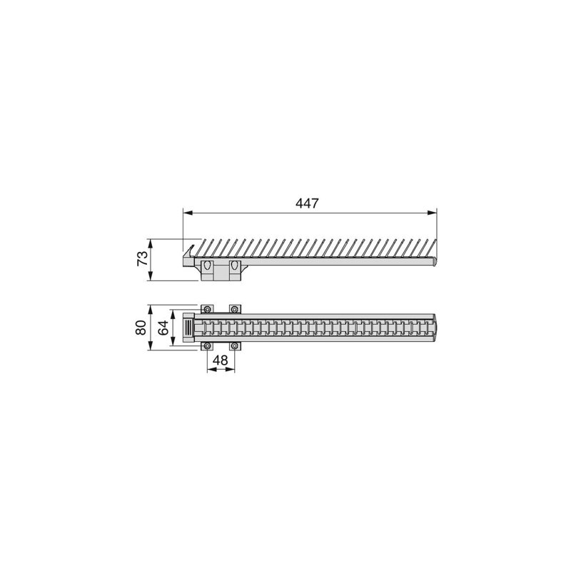 Pinkerton 44.7cm Closet Rod, Chrome