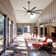 Jamii-Leigh Large Indoor/Covered Outdoor Modern Ceiling Fan with Led Lights and Remote, 6-Speed, Reversible Quiet DC Motor, Timer, 8-ABS-Blade