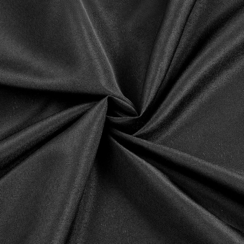 Black Round Tablecloths, 120 Inches in Diameter, Stain- & Wrinkle- Resistant, Machine Washable Table Clothes, Polyester Fabric Table Covers for Wedding, Party, Banquet, Formal Events