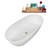 59" Streamline Soaking Freestanding Tub and Tray With Internal Drain-101687452