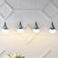 Luminaire suspendu linéaire intégré en fer / acrylique à 4 lumières de 47 po de style Mid-Century moderne Wyer Teardrop, chrome / blanc