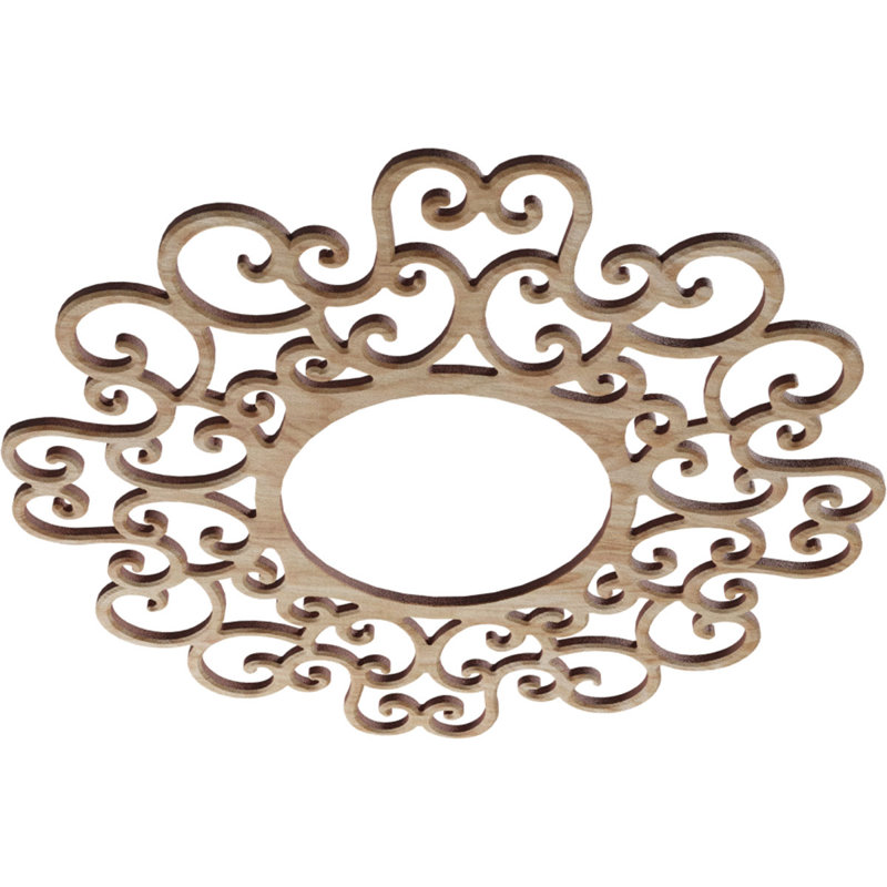 Médaillon de plafond 18 po x 18 po x 6 7/8 po x P 3/8 po Reims, Chêne rouge, H 16 po x l 16 po x P 0,38 po