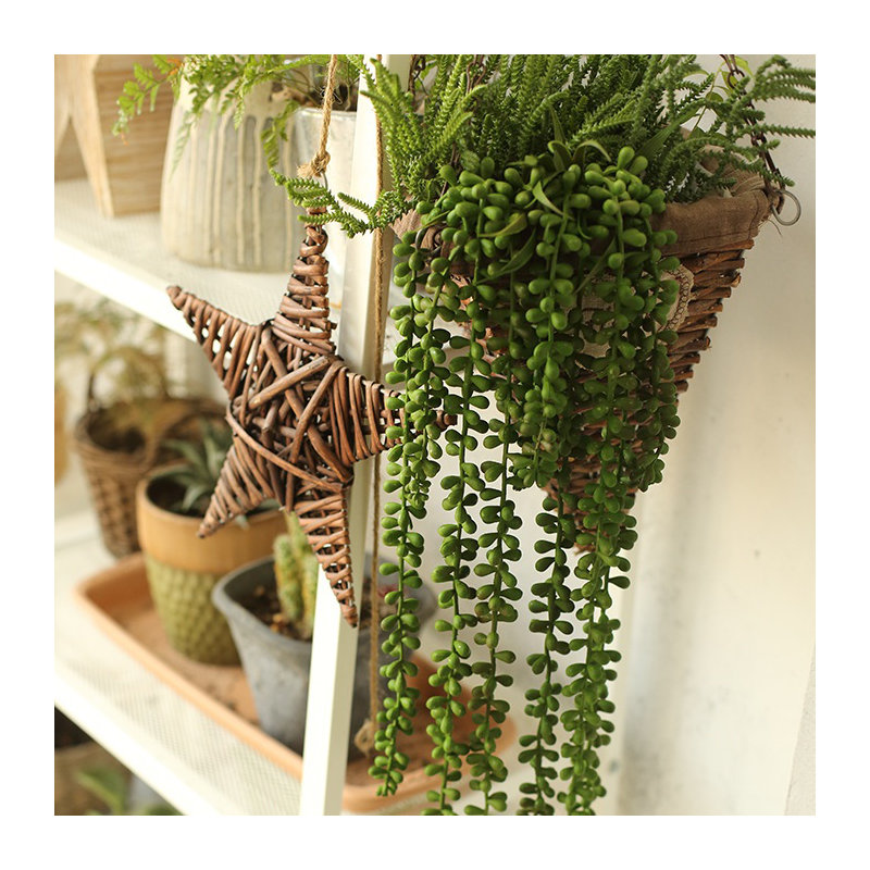 Plante succulent suspendue à chute artificielle rustique, 5 tiges