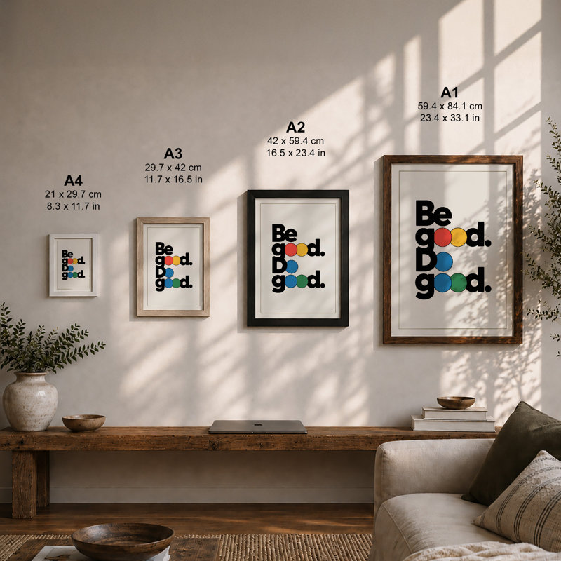 Be Good, Dog Good Typography - Print, Unframed, A1 - 84.1 x 59.4 cm