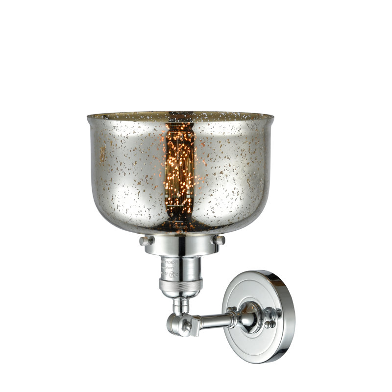 Plafonnier simple semi-encastré 8 lumières Handley, Chrome poli, Ampoule non incluse, Argent mercuré