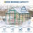 8×12 FT Polycarbonate Greenhouse, Walk-In Outdoor Garden Green House with Aluminum Frame, Roof Vent, Quick-Setup, Silver-121429986-121429989