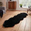 Lehi area rug Table Tufted Sheepskin Black-676803627