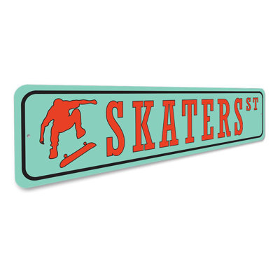 Skaters Street Aluminum Sign