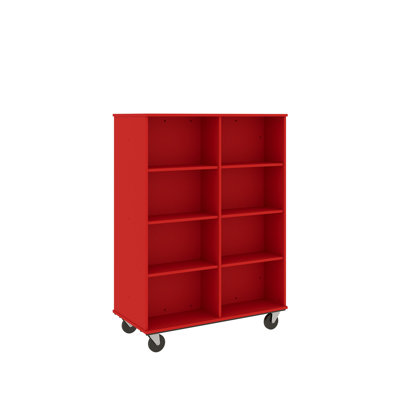 Mobile Double-Sided Bookshelf - 48"W Book Cart