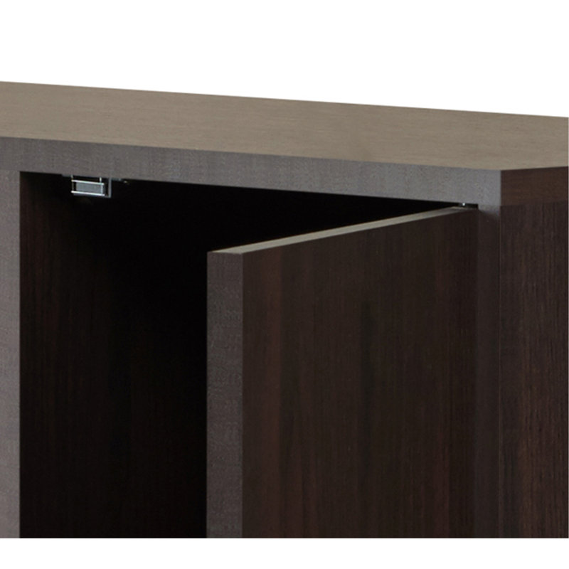 Desserte rectangulaire de 47 po avec support à vin et porte-gobelet en espresso Bethena