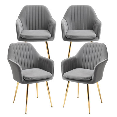 Chaise avec accoudoirs rembourrés Deamon (ensemble de 4)