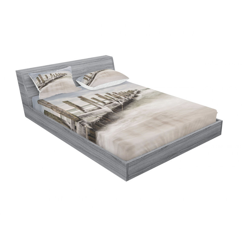 Ensemble de draps Groyne in Zingst Allemagne, Ensemble de draps pour lit double avec un drap-hou