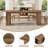 79-Inch Farmhouse Dining Table, Large Kitchen Table with Storage Shelves, Rectangular Shape for Dining Room & Kitchen
