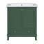Ensemble de meuble-lavabo sur pied simple 30 po avec plateau en céramique Issachar-211964535-259859248