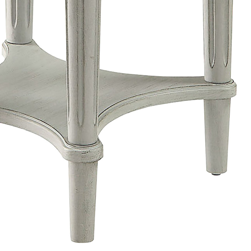 Table de bout ronde avec tablettes style Antique