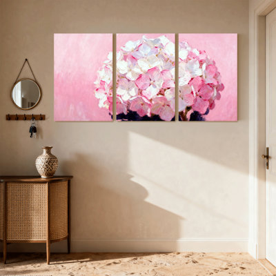 Hydrangea, ensemble de 3 impressions murales sur toile