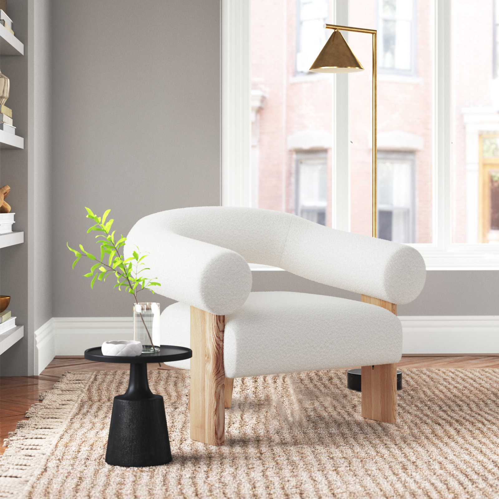 Gomez Upholstered Barrel Chair