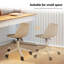 HDHNBA Armless Height Adjustable Office Chair Ergonomic Curved Back With Silent Rolling Casters-488812509