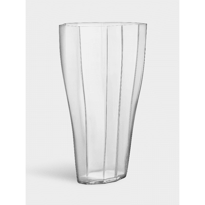 Reed Handmade Glass Table Vase, 19.7" H x 11.6" W x 11.6" D, Clear
