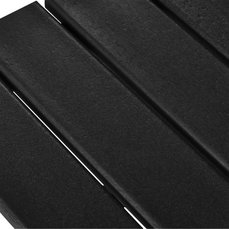 Ensemble 3 pièces de chaise Adirondack résistant aux rayons UV Lucus et table d'appoint, Noir, noir, noir, noir