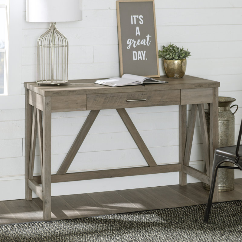 Spiro 46" A-Frame Desk, Grey Wash