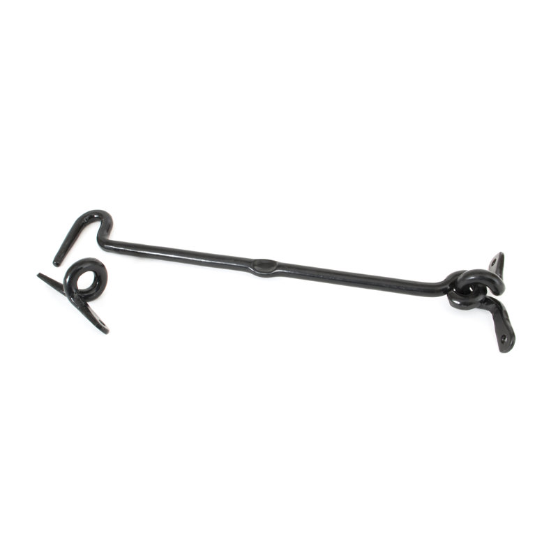 Forged Cabin Hook, Black, 6.7cm H x 26.8cm W x 3cm D