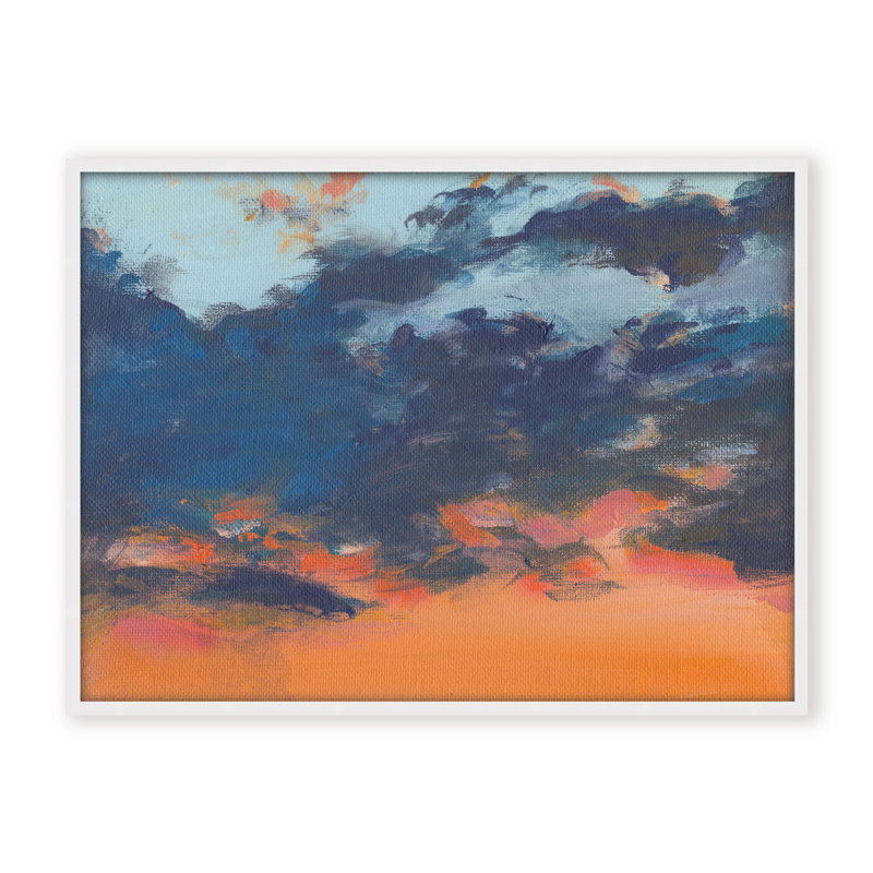 Coastal Retreat Asbury Park Sunset, 30" H x 40" W x 1.125" D, Framed Print, Gold
