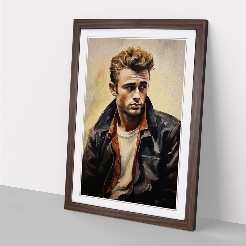 James Dean Informel - Framed Print, 46cm H x 34cm W x 2cm D, Walnut Framed