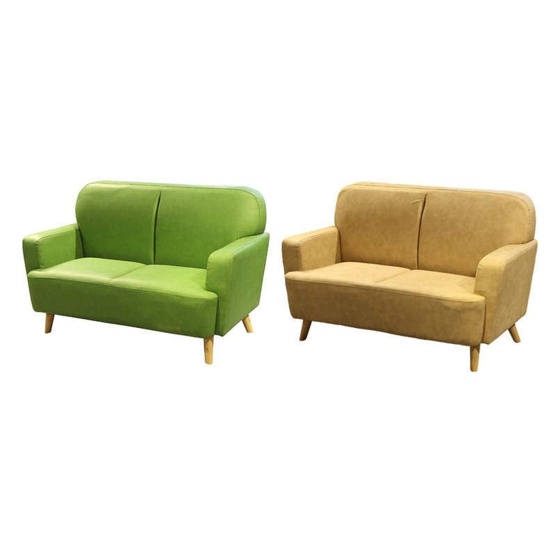 Banc rembourré Simple Retro Cafe, Vert / beige