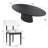 Chynthia 72" Oval Solid Wood Dining Set With Elliptical Pedestal Base-178306581