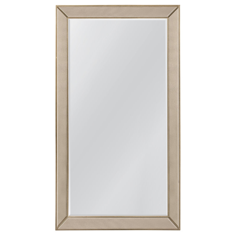 Beaded Leaner Mirror - Gold