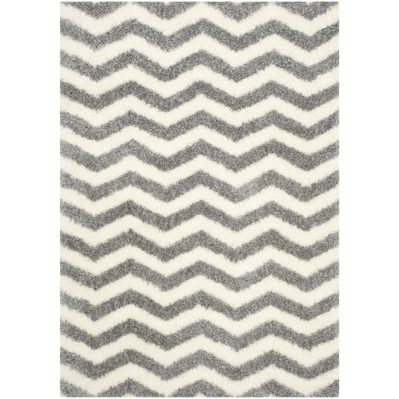 Sgm-Amhold Shag Performance Chevron Rug, Rectangle 6'7" x 9'6"