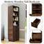 Vitrine de rangement autoportante avec tiroirs latéraux et tablettes à 4 niveaux-663175015