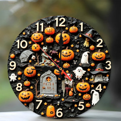 Horloge d'Halloween fantômes de Jackolanterns