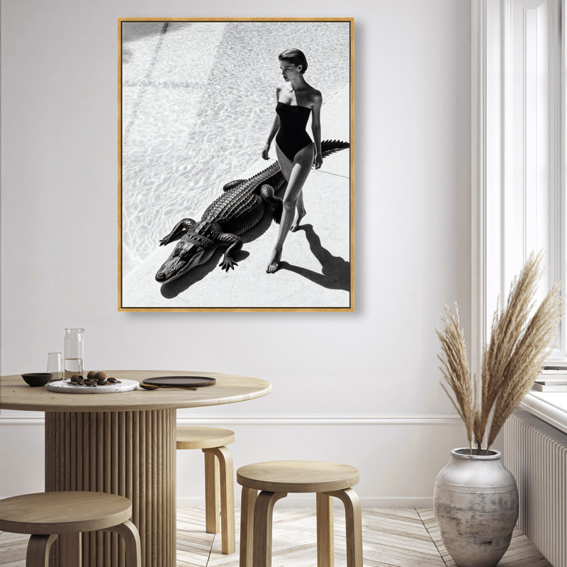 Reptilian Elegance II Print by Oliver Gal, 37"H x 31"W, Gold Floater Frame