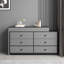 Bureau de coiffeuse en bois extensible avec miroir de maquillage et 6 tiroirs de rangement Carmavy-115161921
